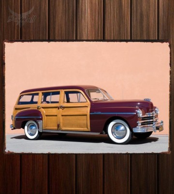 Металлическая табличка Plymouth Special Deluxe Woody Station Wagon